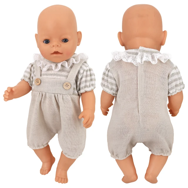 16-18 inch Doll Clothes Accessories Include Dress,Romper,Outfits and Hats fit 43cm Newborn Baby Zapf Doll, Nenuco Dolls Clothing 18-68B