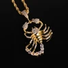 Animal Scorpion Hip Hop Pendant Chain Gold Color Bling CZ Crystal Men's Scorpio Necklace Punk Rock Fashion Jewelry For Gift ► Photo 2/5