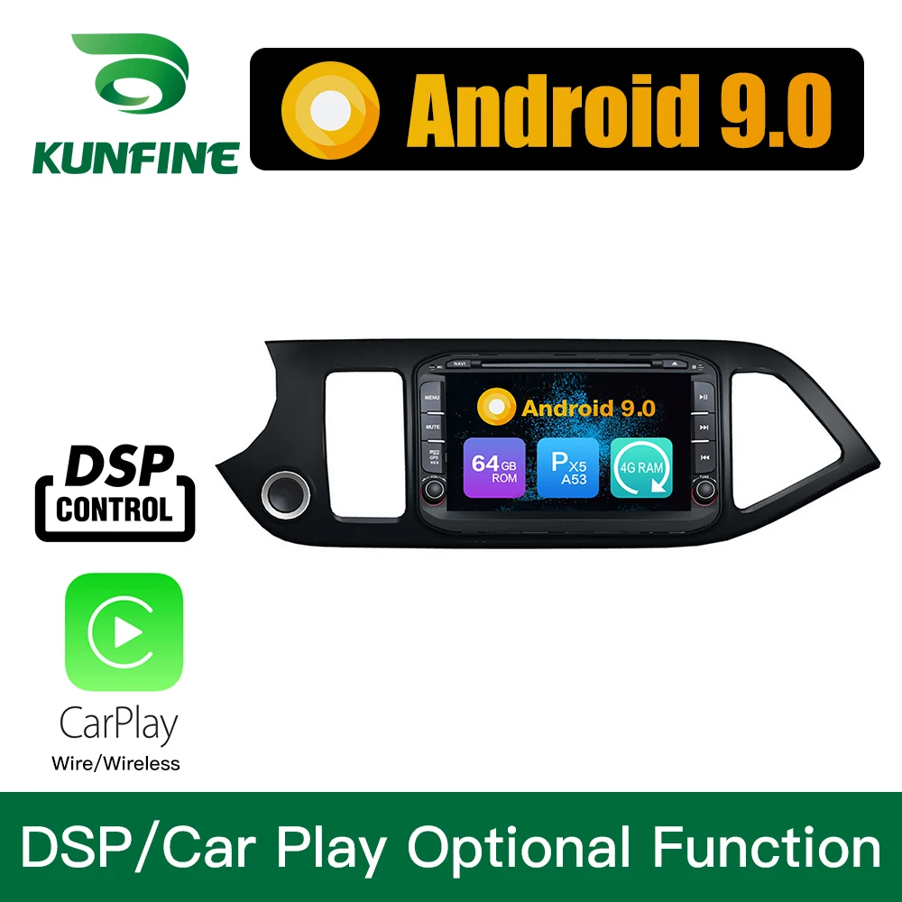 Android 9 0 Восьмиядерный 4 Гб ОЗУ 64 ПЗУ автомобильный DVD GPS мультимедийный плеер