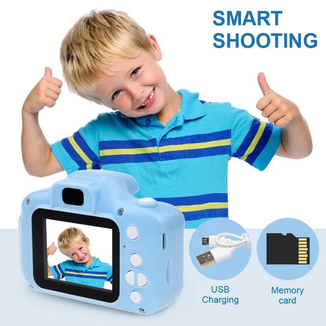 Mini Camera Kids Toys Cartoon 2 Inch HD Screen Digital Cameras Video Recorder Camcorder Language Switching Timed Shooting 4