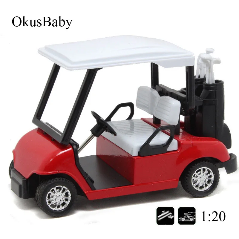 

1:20 Alloy Diecast Pull Back Mini emulational Golf Cart Baby Play Children Toy Car Lawn Vehicle Model Collection Gift Pack