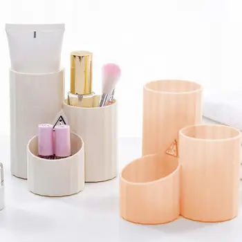 

1piece Polygon Pen Holder Multifunctional Plastic Desktop Box Pen Cosmetic Cosmetic Holder Stationery Brush School Office S F7K1