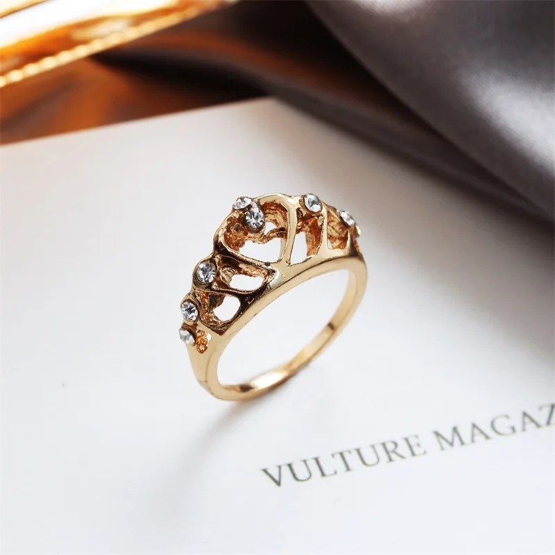 

Ring for Women Ring Male Ring Gothic Rings Woman Gold Ring Halloween Jewelery Crown Knuckle Ring Index Finger Ring