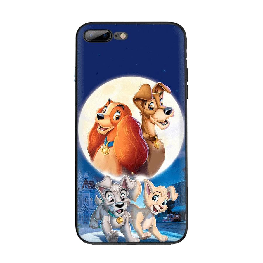 Чехол для мобильного телефона из ТПУ для iPhone 11 Pro X XR XS Max iPhone 7 8 6 6s Plus SE 5 5S чехол с рисунком собаки леди и бродяга - Цвет: B1