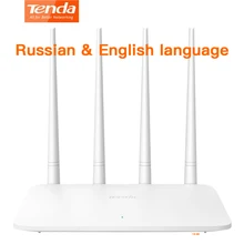Английский и русский Tenda F6 маршрутизатор беспроводной Wi-Fi 300Mpbs легко настроить домашние роутеры с 4 внешними 5db антеннами MIMO простой