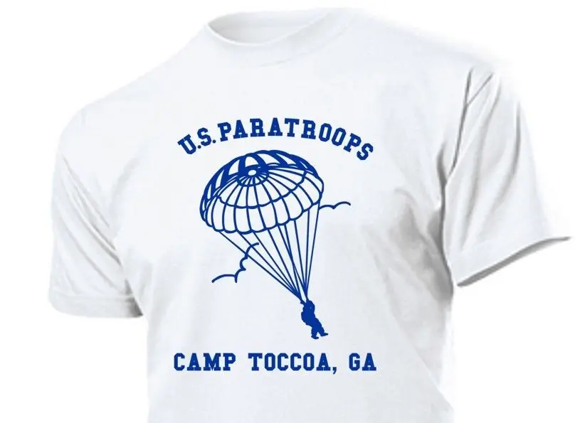 New Summer Style Fashion T-shirt US Army T-Shirt Paratrooper Trainings Camp Toccoa FJ WWII WK Marines Seals Tshirt Cool Tees Top