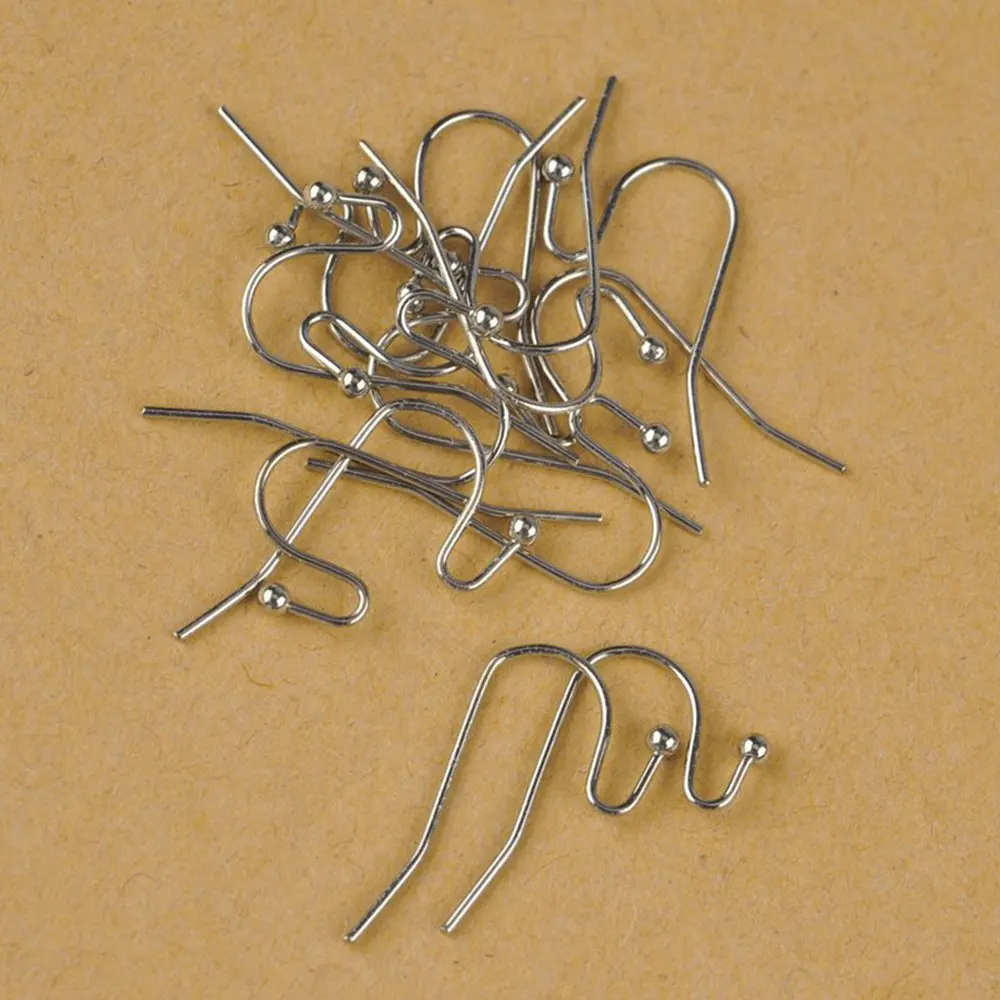 

1000pcs Rhodium Plated Ball End Earring Findings Earrings Clasps Hooks Fittings for DIY Jewelry Making Supplies Accessories