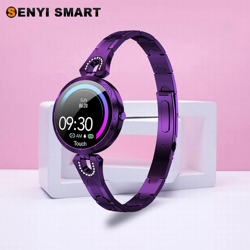 

AK15 Ladies Fashion Smart Bracelet Heart Rate Blood Pressure Physiological Cycle Smart Reminder IP67 Waterproof Smart Watch