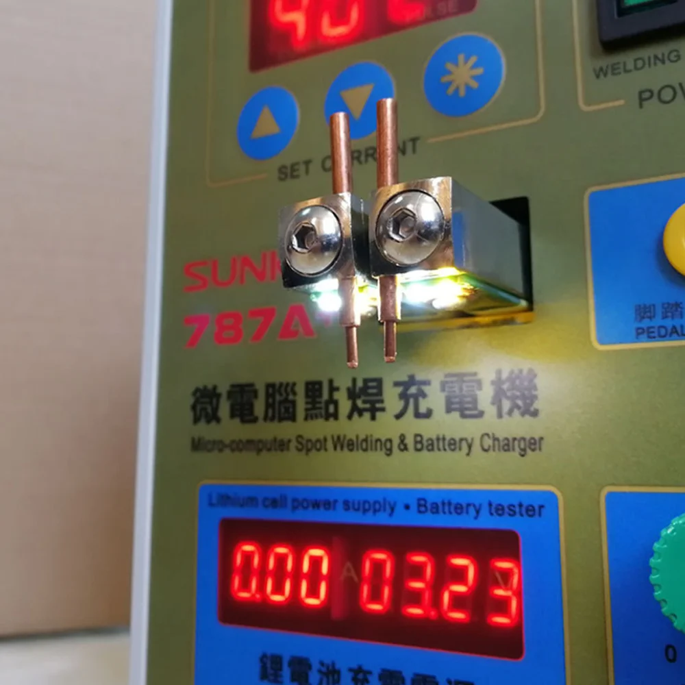 US $93.15 SUNKKO787A Double Pulse Spot Welder 18650 Lithium Battery Welding Machine with Load Test Function EU Plug 220V