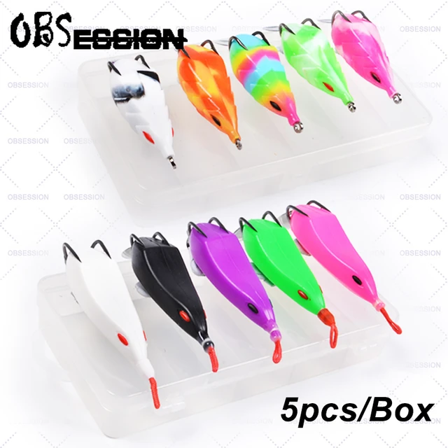 Soft Frog Lure Set 5pcs/Box Topwater Wobblers 10g 13g 17g Original Modified  Double Hook Frog