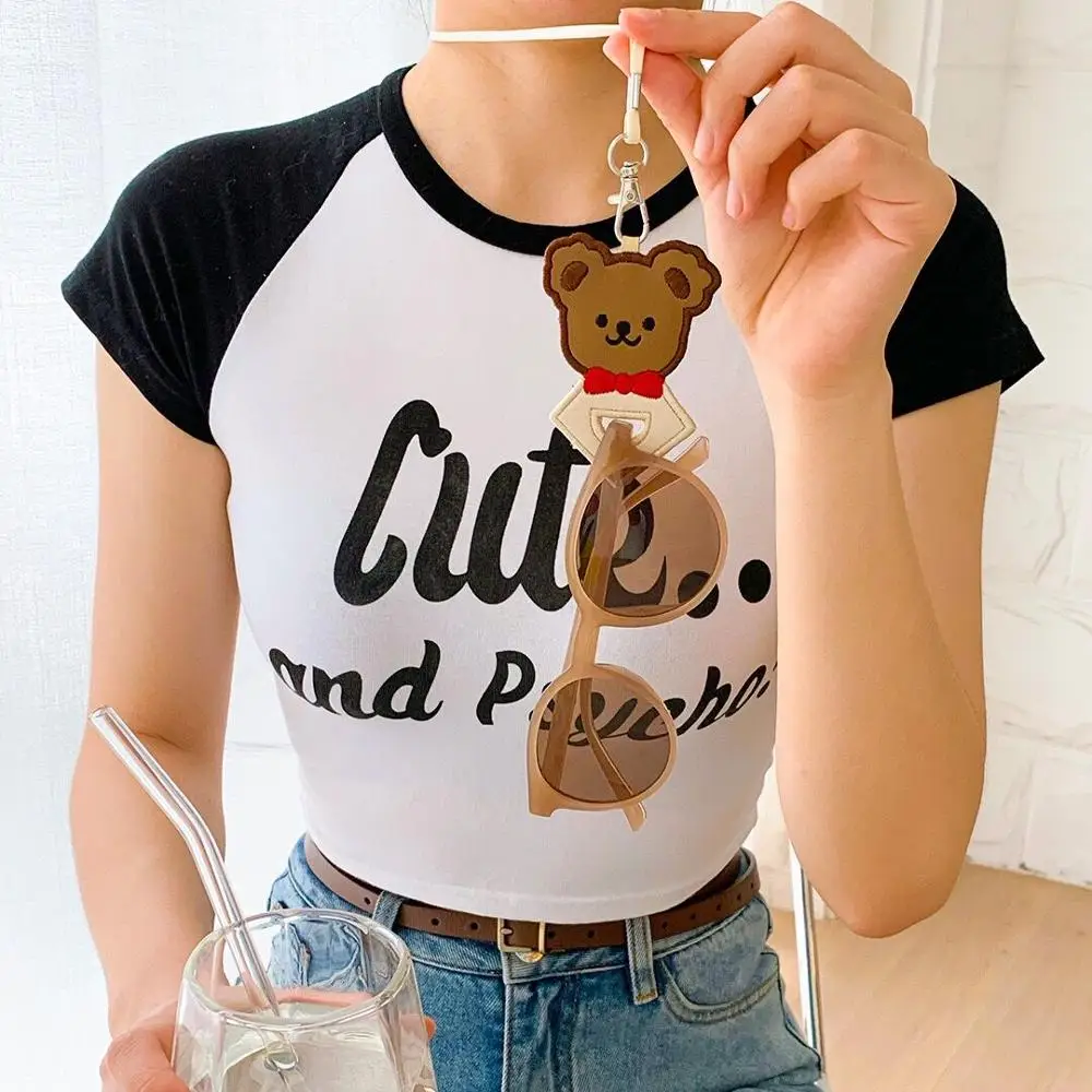 Bentoy Milkjoy Korea Japan Fashion Rabbit Bear Glasses Hook Up Hanging Neck Cartoon Beauty Travel Sunglasses Bags Accessories | Багаж и