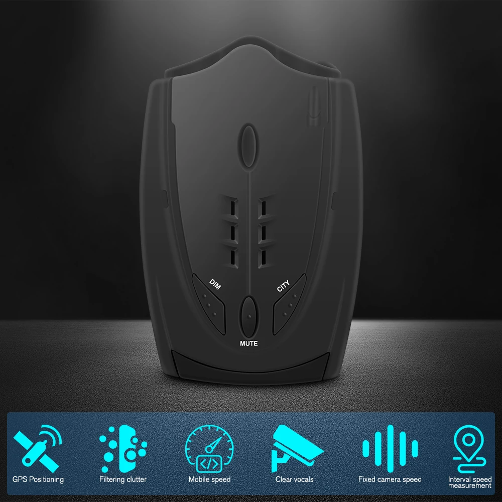 Podofo Auto Radar Detektoren Led 2 in 1 Radar Detektor Russische Stimme mit GPS Auto Anti Strelka R