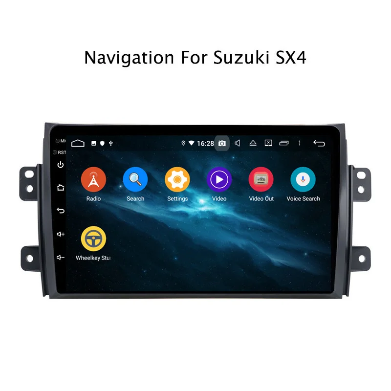 Excellent 9" 4G RAM 32G ROM Android 9.0 Car GPS Navigation For Suzuki SX4 2006-2011 GPS Navigation Radio Stereo Audio 5