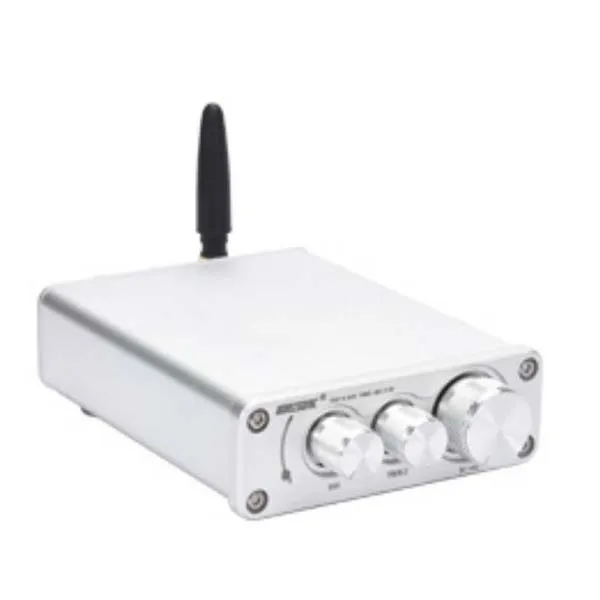 Silver no adapter 50 Вт* 2 Bluetooth 5,0 TPA3116D2 HiFi усилитель мощности готовая плата в чехол домашний аудио TPA3116 усилитель с высокими басами I4-005-6-7 - Цвет: Silver no adapter