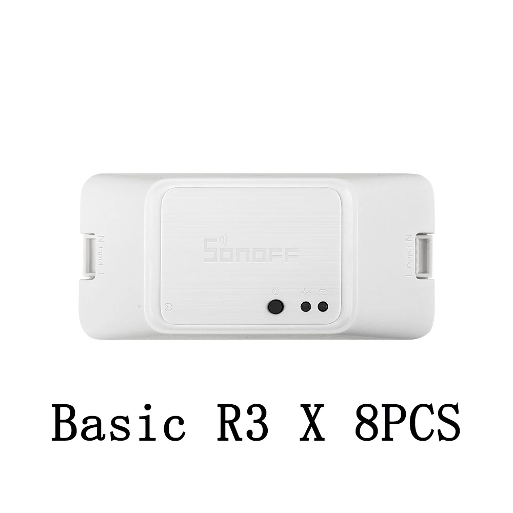 SONOFF BASIC R3 wifi DIY умный переключатель светильник таймер поддержка приложение/голос/LAN дистанционное управление mart ВКЛ/ВЫКЛ - Комплект: BASICR3 8PCS