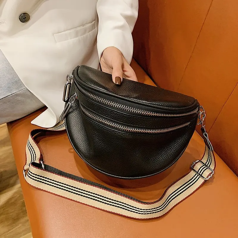 Luxury Genuine Leather Handbags New Designer Fashion Cowhide One Shoulder Handbag Diagonal Multi-Purpose Chest Bag