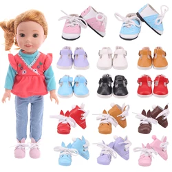Jolies bottes en cuir PU pour poupée américaine et EXO de 14 pouces, accessoires de Mini chaussures de 5cm pour poupée 32 à 33 russes, bricolage 1/6 