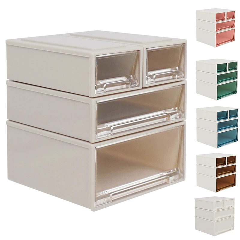 1:6 Mini Model Doll House Small Four-piece Drawer Storage Box