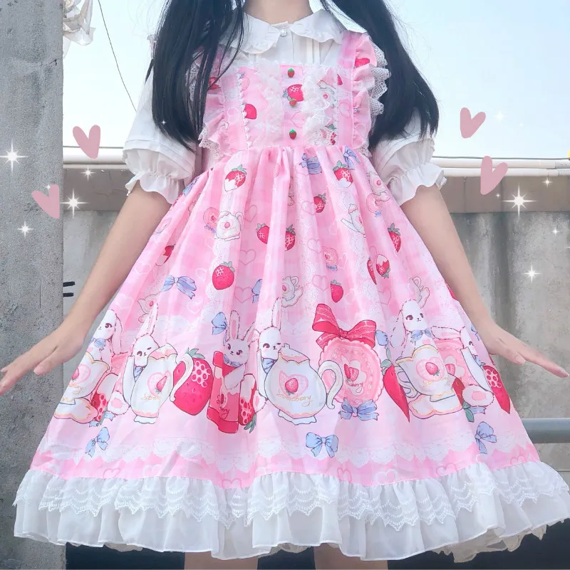 Cosplay&ware Lolita Tea Rabbit Dress Sling Jsk Shirt Renaissance Gothic Party Sweet -Zentai shop online H51434d38a1ac429ba825b64065fbfd37J.jpg
