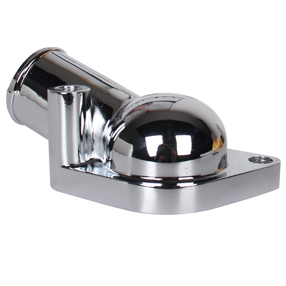SBC BBC Chrome Water Neck Thermostat Housing Outlet engine coolant thermostat thermostat housing cover flange engine cooling kit Fit Chevy 45 Degree 350-454