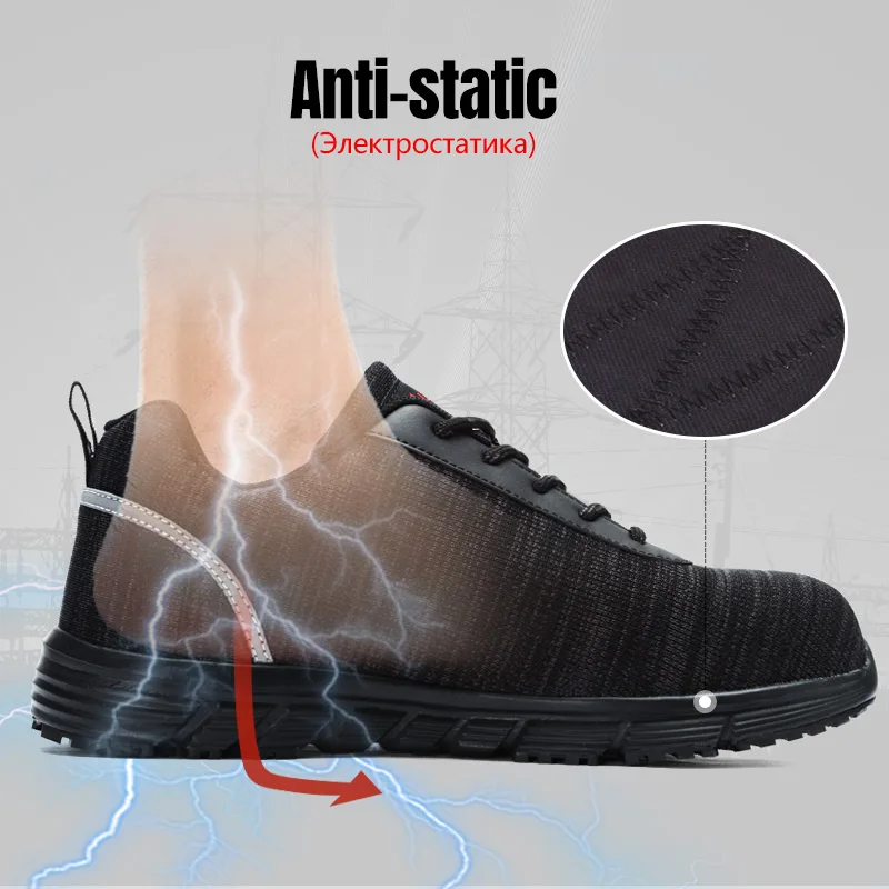 MODYF Рабочая защитная обувь для мужчин со стальным носком, светильник, дышащие удобные промышленные и строительные кроссовки SRC S3