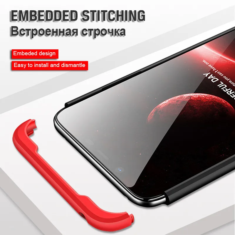 3 в 1 360 Жесткий Роскошный чехол для Nokia 7 6 Plus 2018 противоударный матовый пластиковый