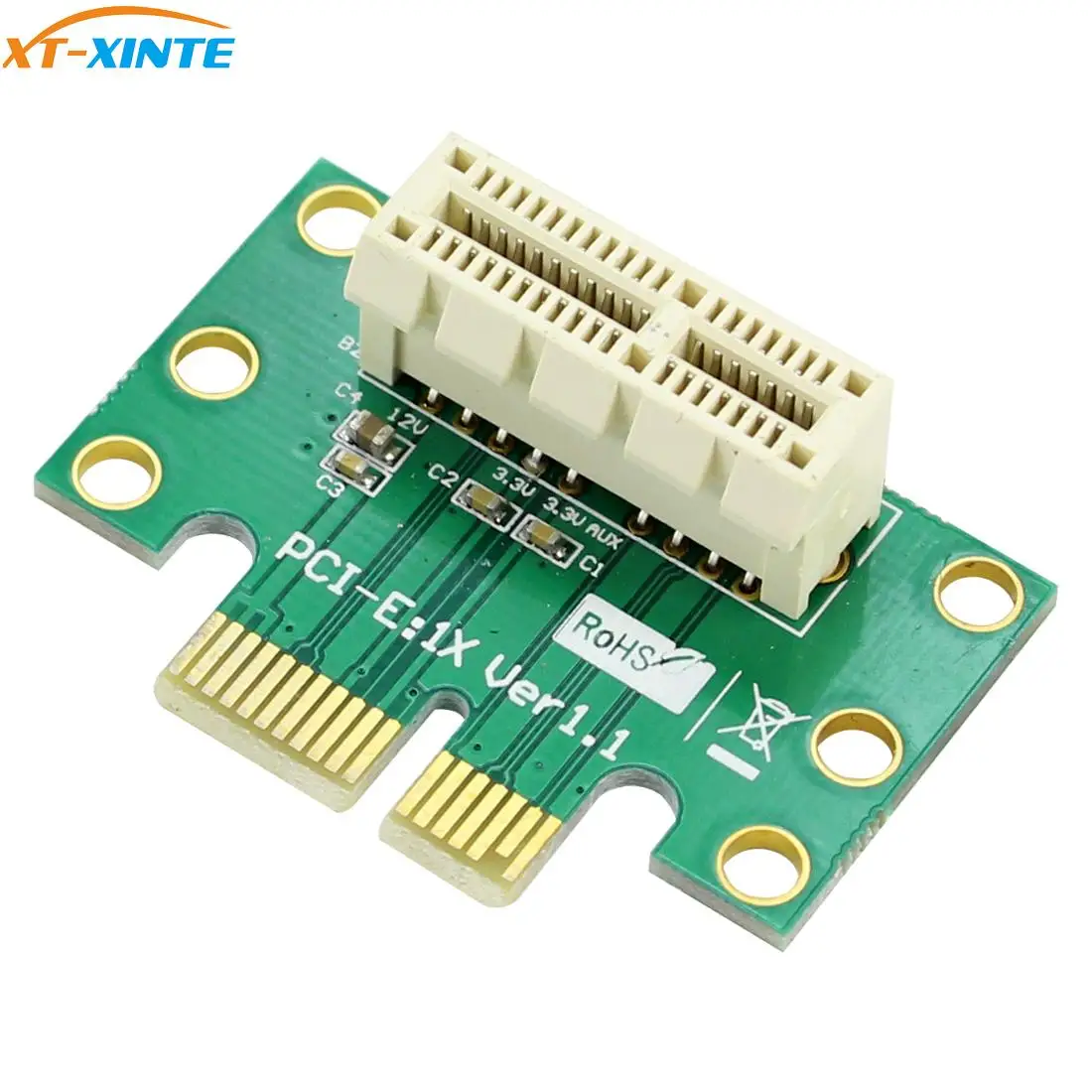 XT-XINTE PCI-E 1X PCI-Express Riser Card 36Pin 90 градусов адаптер карта для компьютера 1U/2U Серверный корпус мини-карта расширения