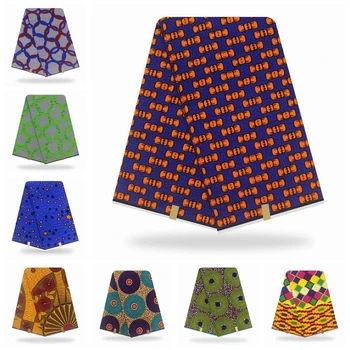 

African Ankara Fabric Original High Quality pagne Wax Print Fabric Printing 100% Cotton African Nigerian Real pagne Wax Dress