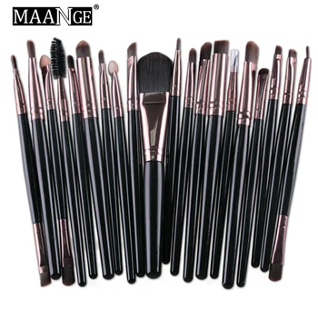 

MAANGE 15/20Pcs Makeup Brushes Kits Eye Shadow Foundation Powder Eyebrow Eyelash Lip Brush Cosmetic Make Up Eye Brush Tool Set