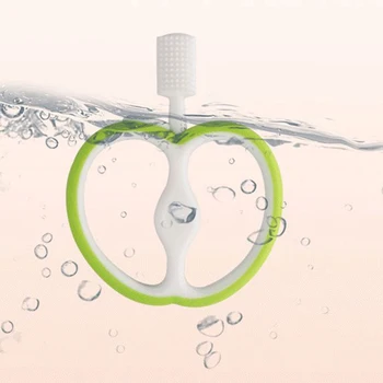 

Baby Teether Apple Shape Teether Silicone New Baby Dental Care Toothbrush Training Baby Care