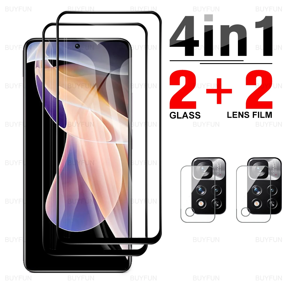 Защитное стекло 4 в 1 с полным покрытием для камеры Xiaomi Redmi Note 11 Pro Redmy Note11 Plus |