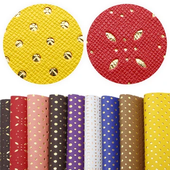 

20*34cm 9pcs/lot Punching Hollow Faux Synthetic Leather Fabric Set for Bows Bags Wallte DIY materials,1Yc10870