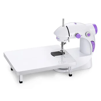 

Mini Portable Sewing Machine with Extension Table,Adjustable Double Speed Crafting Mending Machine with Foot Pedal,For Household