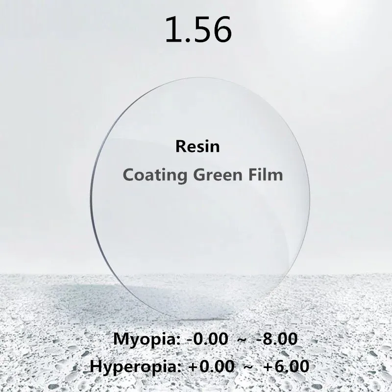 1.56 Coating Green 1,56 1,61 1,67 1,74 по рецепту, анти голубые лучи, обесцвечивание, смола, асферические оптические очки, линзы, близорукость, Пресбиопия(только линзы - Цвет линз: 1.56 Coating Green