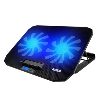 

ICECOOREL Laptop Cooler 2 USB Ports 2 Cooling Fan Speed Adjustable Notebook PC Holder Pad Stand for 12-15.6 Inch Laptops