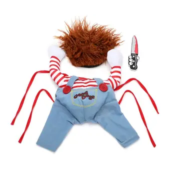 

Deadly Doll Halloween Dog Costumes Funny Pet Clothes Adjustable Cosplay Clothing J78C