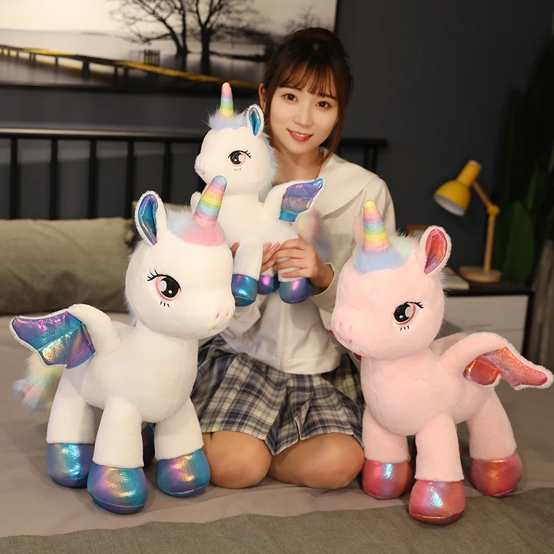40 80cm Giant Rainbow Unicorn Plush Toys Stuffed Animal Plush Toys
