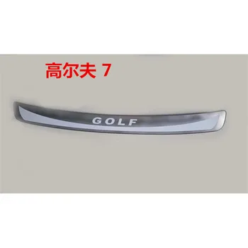

Car styling Stainless Steel car Rear Bumper Protector Sill Trunk Tread Plate Trim for 2014-2018 Volkswagen Golf 7