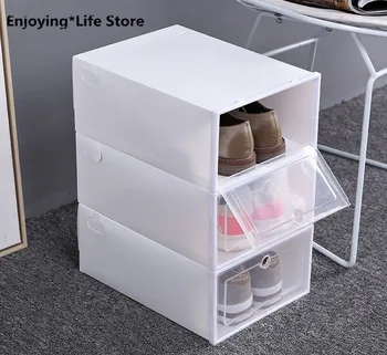 

Home Multifunction Shoe Storage Boxes Sneakers High Heels Organizer Wardrobe Clothing Shorts Underwear Bra Protect Cover Divide