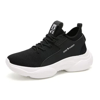 

New Men Black Breathable Shoes Classic Plus Size Trainers Mesh Platform Casual Shoes Outdoor Walking Tenis Hombre S1901-1925 C1