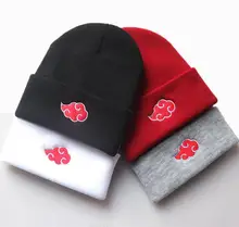 Anime Beanie Cap Warm Knit Crochet Cable Embroidered Christmas Party Hats Cuff Wool Swag Winter Ski Hat 20pcs/lot