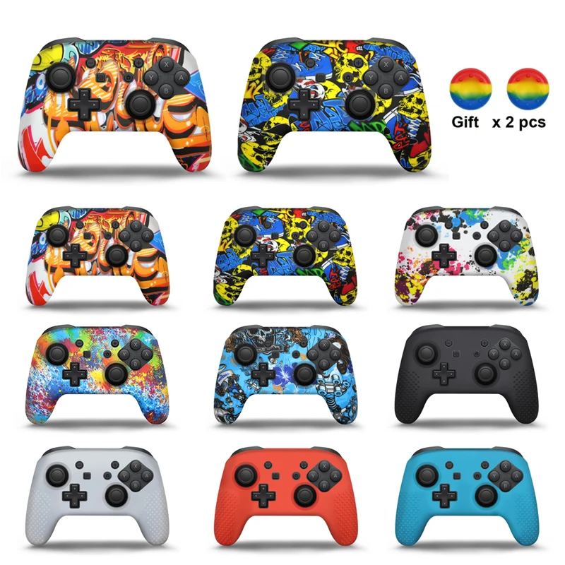 

Apply to For Nintend Switch Pro Controller Gamepad Camo Silicone Cover Rubber Skin Grip Case Protective For NS Joystick