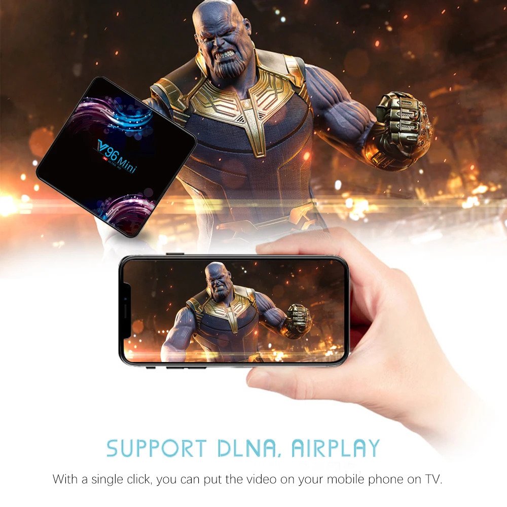 Горячие предложения V96 Android 9,0 Мини ТВ приставка Allwinner H6 четырехъядерный ARM 6K медиа-проигрыватель google YouTube 4G 128G 2,4/5G wifi Смарт ТВ приставка