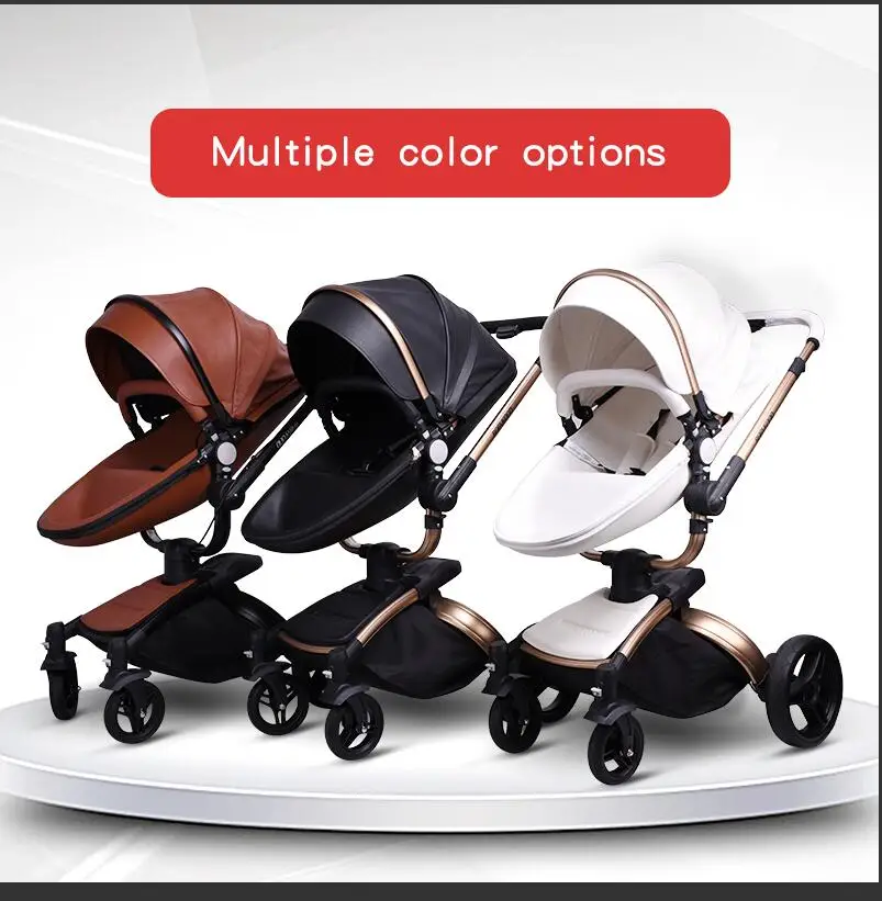 Детская коляска 3 в 1 Babyfond двухсторонняя складная детская с четырьмя колесами
