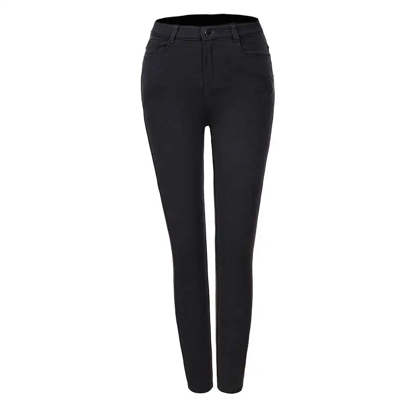 Black One Button GLO-STORY повседневные однотонные женские леггинсы на молнии с карманом и пуговицами, черные брюки для женщин, Новинка осени года - Цвет: Black One Button