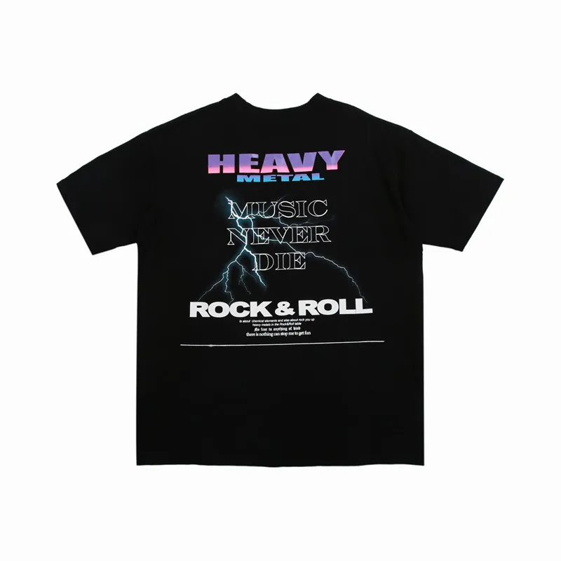 black tshirt Темная икона флэш Рок& Ролл хип-хоп футболка для мужчин и женщин летние уличные мужские футболки с вырезом лодочкой хлопковые футболки - Цвет: black tshirt