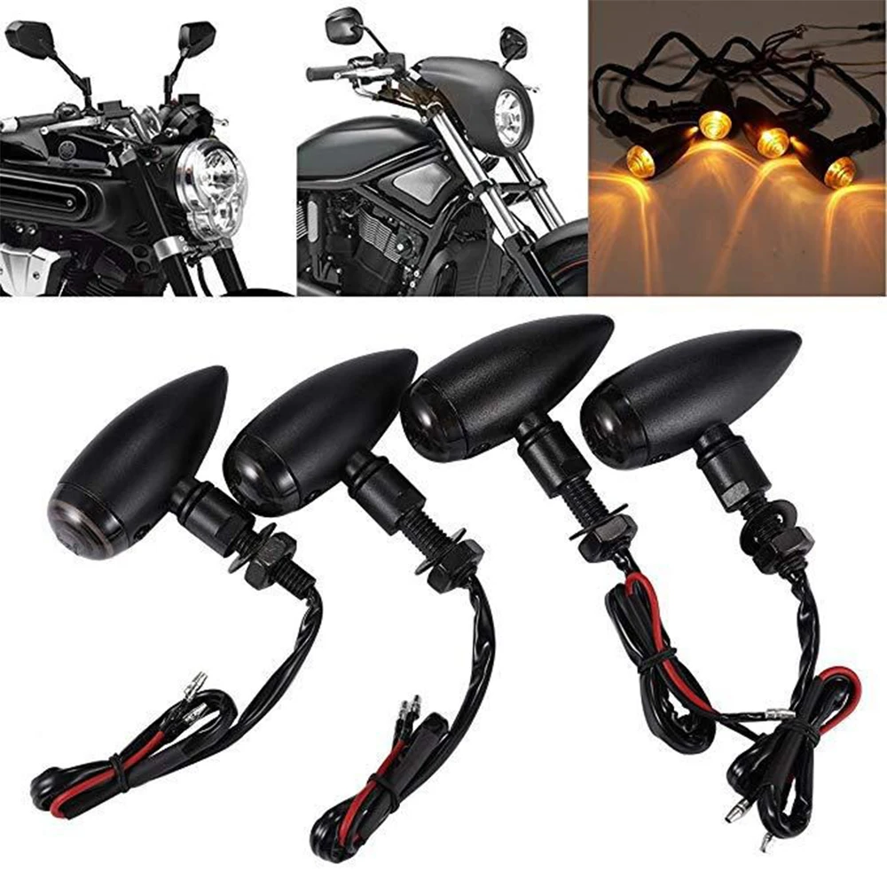 Мотоциклетный Ретро светильник сигнала поворота пуля нос дым капот для HONDA pcx cbf 600s shadow 750 cb 1000r 1100 1100f cb 500x 600f