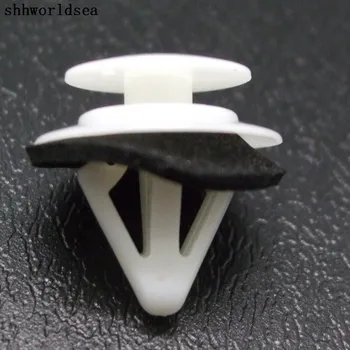 

Shhworldsea 500pcs Free Shipping POM White Door Trim Panel Retianer Fastener Clips With Sealer For MAZDA G18K-51-SJ3