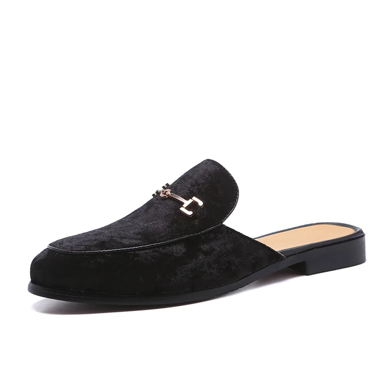 suede backless loafers