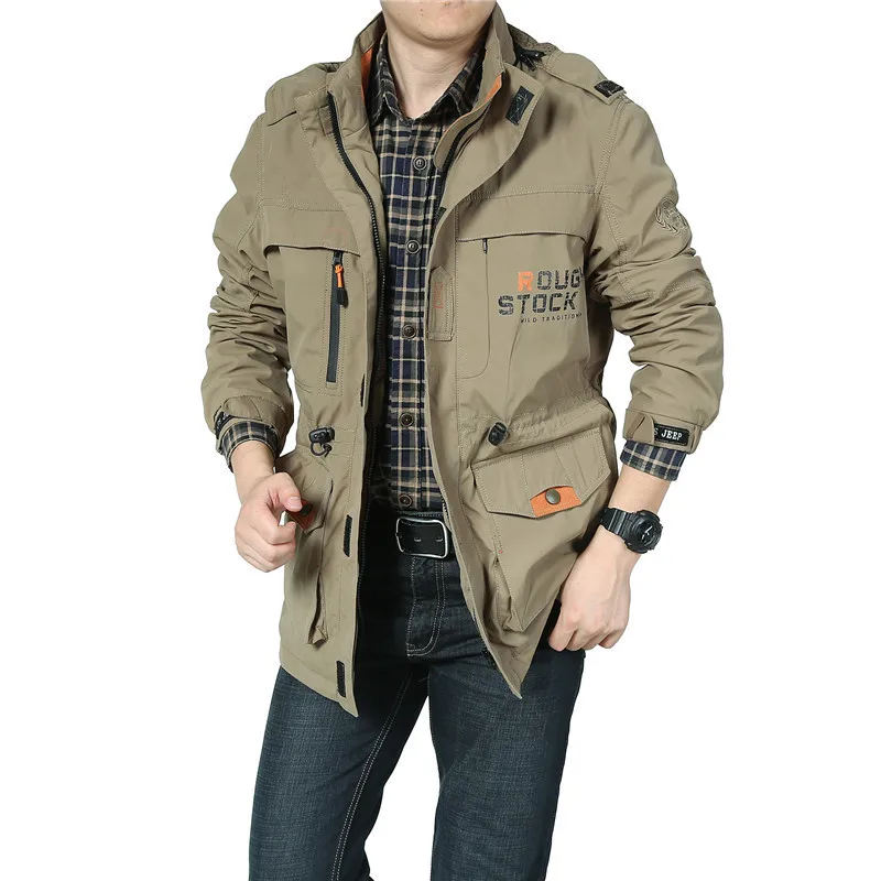 Bomber Soft Shell Jacket Men Army Jacket Breathable Windproof Raincoat Multi-pocket Waterproof Jacket Windbreaker Men Coat M-4XL Bomber Soft Shell Jacket Men Army Jacket Breathable Windproof Raincoat Multi-pocket Waterproof Jacket Windbreaker Men Coat M-4XL